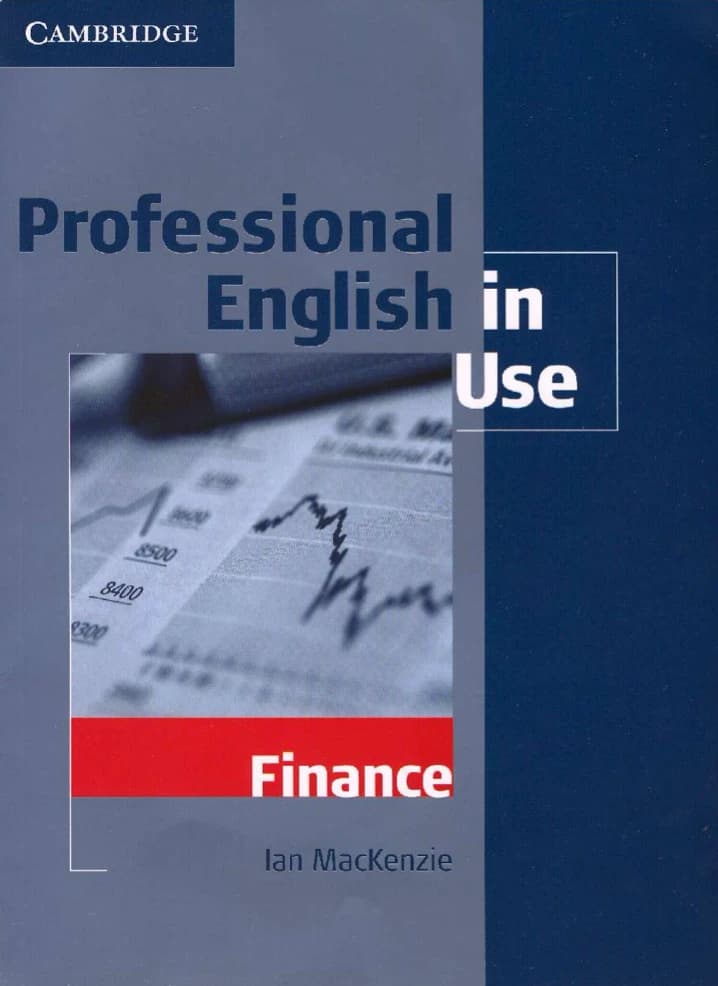 جلد کتاب Professional English in Use Finance