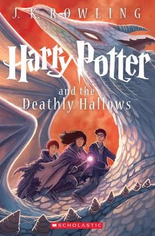 جلد رمان Harry Potter and the Deathly Hallows نوشتهٔ جی. کی. رولینگ